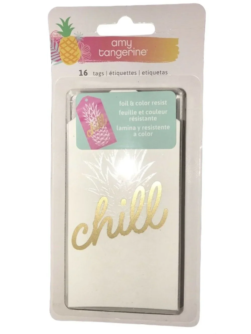 Amy Tangerine x American Crafts Gift Tags 16 Foil Color Resist Scrapbook